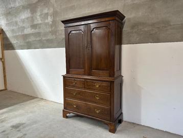 Antieke eiken linnenkast / kabinet – massief hout beschikbaar voor biedingen
