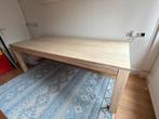 Vintage whitewash eikenhouten tafel, Gebruikt, 100 tot 150 cm, 200 cm of meer, Ophalen of Verzenden