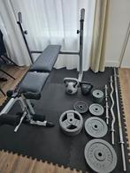 Complete fitness set, 125kg gewichten, halterstang,dumbells, Sport en Fitness, Fitnessmaterialen, Ophalen, Kettlebell