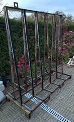 Grote stalen glasbok - tweezijdig, Doe-het-zelf en Verbouw, Glas en Ramen, Ophalen, Gebruikt, Overige typen, 160 cm of meer