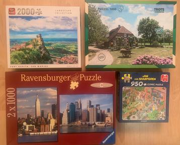 Pakket 5 puzzels beschikbaar voor biedingen
