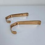 Vintage messing jashaak, kapstokhaak, haak met strak design, Antiek en Kunst, Ophalen of Verzenden