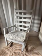 Witte Schommelstoel met Kussen, Huis en Inrichting, Stoelen, Ophalen, Gebruikt, Wit, Eén