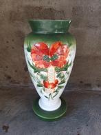 Opaline vaas met rode bloem, Antiek en Kunst, Ophalen of Verzenden