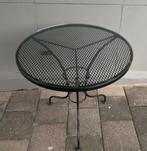 Tuintafel met glazen plaat., Tuin en Terras, Ophalen, Zo goed als nieuw, Rechthoekig, Aluminium