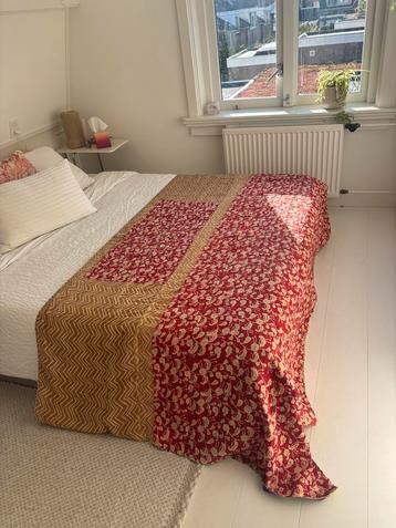 Vintage Kantha Quilt - Handgemaakt uit India - 215x140cm beschikbaar voor biedingen