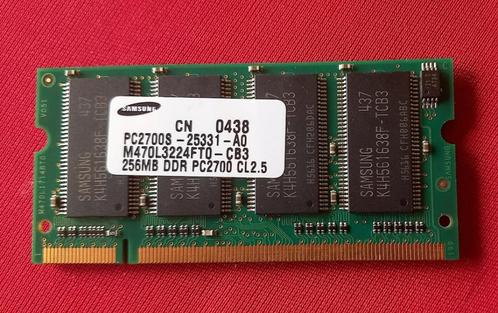 256 MB DDR - PC2700 CL2.5 - Samsung .  PRIJZEN: Per stuk: €, Computers en Software, RAM geheugen, Gebruikt, DDR4, Ophalen of Verzenden