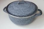Grijs gewolkte emaille braadpan 22cm,alle warmtebronnen, Ophalen, Overige materialen, Gebruikt, Keramische plaat