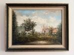 Schilderij klassiek landschap van G J Ernens, Antiek en Kunst, Kunst | Schilderijen | Klassiek, Ophalen