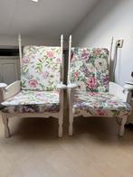 Bloemen fauteuile 2 stuks, Ophalen, Hout, Minder dan 50 cm, Gebruikt