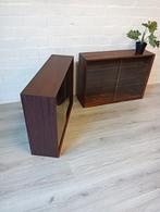 Cadovius voor CADO, 2 vitrinekasten, Ophalen, 100 tot 150 cm, Glas, Vintage