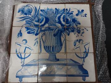 Zeldzaam Antieke Tegeltableau Delft Blauw beschikbaar voor biedingen