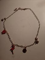 Ketting met roze bedels, Sieraden, Tassen en Uiterlijk, Enkelbandjes en Enkelkettinkjes, Ophalen of Verzenden, Zo goed als nieuw