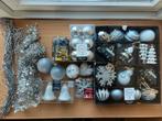 Kerstboom decoratie compleet blauw/zilver/wit, Diversen, Kerst, Ophalen, Gebruikt
