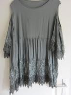 TOP / JURKJE MET KANT, Maat 46/48 (XL) of groter, Nieuw, Lange mouw, Groen