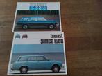 Folders Simca 1301 en 1501 Tourist, Ophalen of Verzenden, Zo goed als nieuw, Overige merken