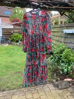 Maxi jurk lange jurk tijgerprint/panterprint rode rozen S/M, Kleding | Dames, Ophalen of Verzenden, Zo goed als nieuw