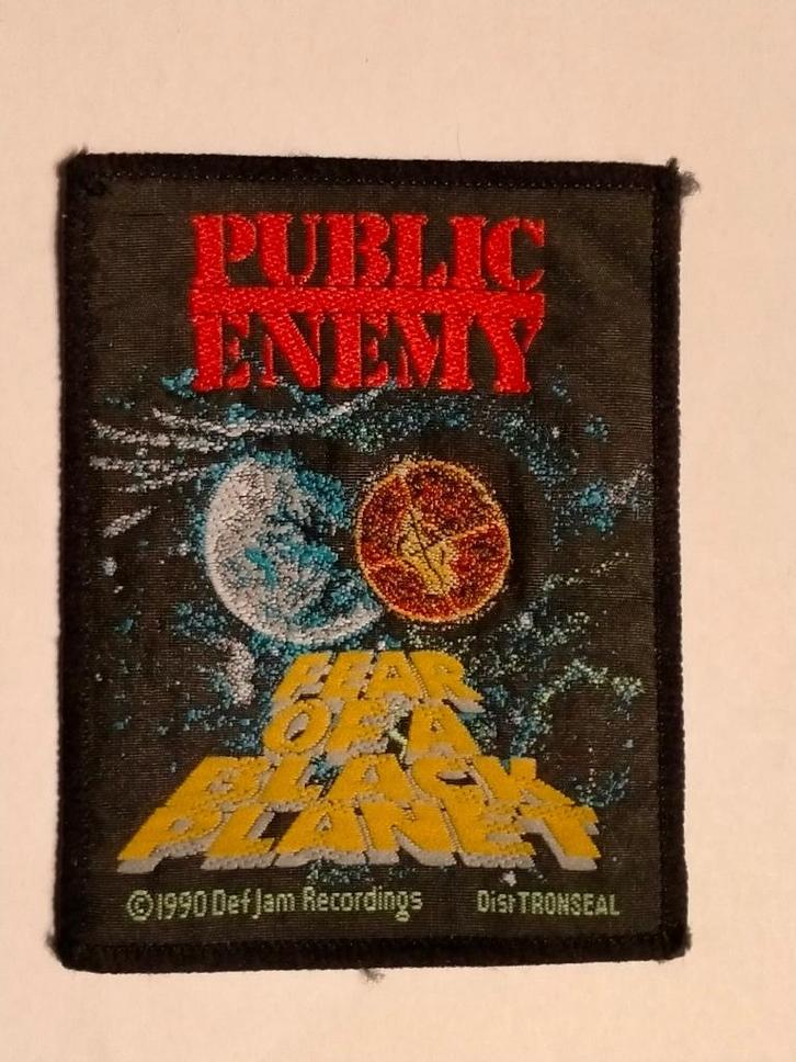 Public Enemy fear of a black planet 1990 vintage band patch, Verzamelen, Muziek, Artiesten en Beroemdheden, Nieuw, Kleding, Ophalen of Verzenden