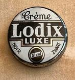 Blikje. Oud schoenpoets blikje.  LODIX diameter 4,5 cm, Verzamelen, Ophalen of Verzenden, Gebruikt, Overige