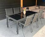 Tuintafel met 6 stoelen, Tuin en Terras, Tuinsets en Loungesets, Ophalen, Gebruikt, 6 zitplaatsen, Tuinset