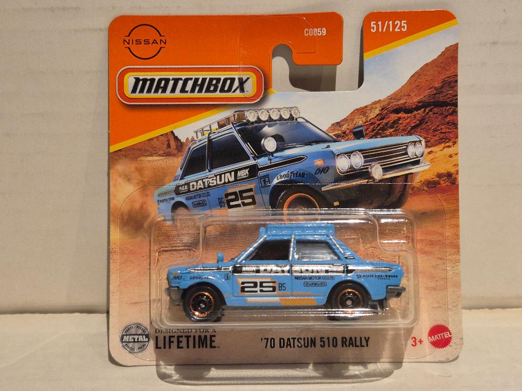 Matchbox 1970 Datsun 510 Rally, Hobby en Vrije tijd, Modelauto's | Overige schalen, Ophalen of Verzenden, Nieuw, Auto