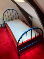 Bed, Ophalen, 90 cm, Eenpersoons, Blauw