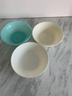 Tupperware Kleine ronde schaaltjes 3 stuks Pudding schaaltje, Huis en Inrichting, Ophalen of Verzenden, Zo goed als nieuw, Wit