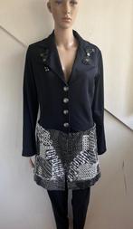 Save The Queen lange blazer jasje  maat L zwart wit zomerjas, Kleding | Dames, Jasjes, Kostuums en Pakken, Zwart, Maat 42/44 (L)