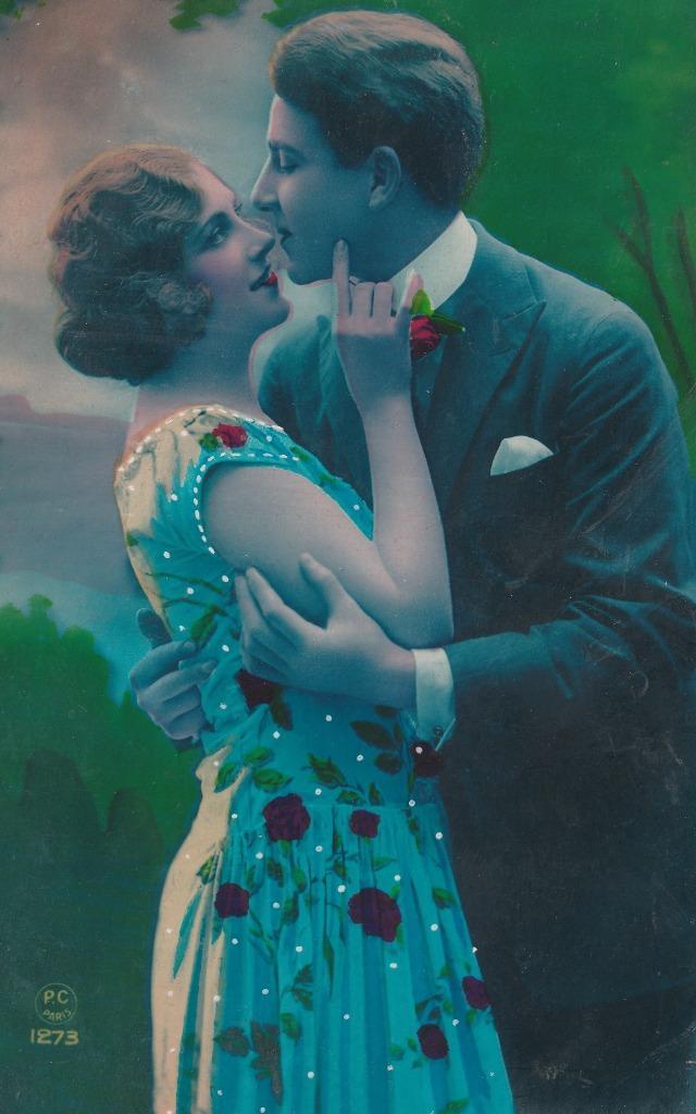 MEISJE ROMATIEK UIT BEGIN 1900 ZEER MOOI OUDE KAART KJ309, Verzamelen, Ansichtkaarten | Themakaarten, Ongelopen, Voor 1920, Overige thema's