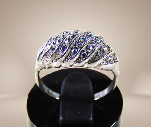Prachtige antieke ART DECO 835 zilver markasiet ring M17!, Sieraden, Tassen en Uiterlijk, Ringen, Zo goed als nieuw, Dame of Heer