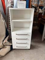 Ladekast - wit/softclose - 60x40x140H, 1025xe, Zo goed als nieuw, 3 of 4 laden, Minder dan 100 cm