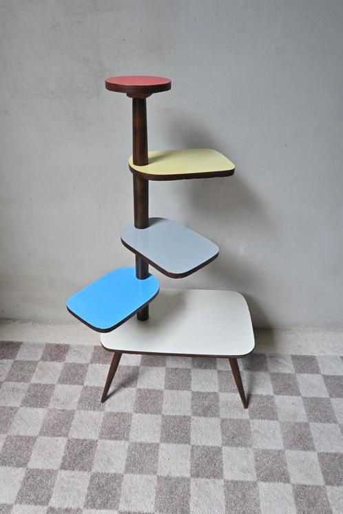 Formica vintage plantentafel jaren 50/60, Tuin en Terras, Bloembakken en Plantenbakken, Gebruikt, Hout, Ophalen of Verzenden