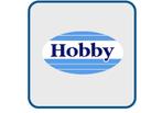 Hobby caravan en camper ovaal blauw-wit full colour sticker, Verzamelen, Stickers, Verzenden, Nieuw, Overige typen