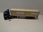 tekno daf 95 met 2 20 ft containers, Hobby en Vrije tijd, Modelauto's | 1:50, Ophalen of Verzenden, Zo goed als nieuw, Bus of Vrachtwagen