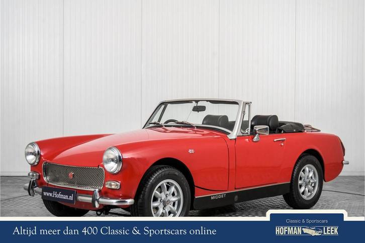 MG Midget (bj 1973), Auto's, MG, Bedrijf, Te koop, Midget, Open dak, Benzine, Cabriolet, Handgeschakeld, Geïmporteerd, Rood, Gebruikt