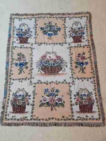 Foulard plaid soepel kleed bloemen mandjes 154/119 beschikbaar voor biedingen