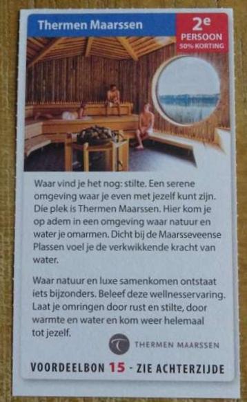 Thermen Maarssen kortingsbon 2e persoon 50% korting beschikbaar voor biedingen