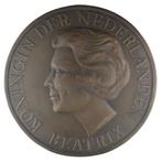 Onbekend - Plaquette, 1980 : Inauguratie Koningin Beatrix, Antiek en Kunst, Ophalen of Verzenden