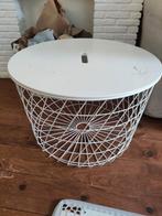 Witte bijzettafel, Ophalen, Minder dan 50 cm, Gebruikt, Rond