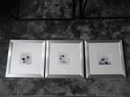 3 schilderijtjes, Huis en Inrichting, Woonaccessoires | Schilderijen, Tekeningen en Foto's, Ophalen, Minder dan 50 cm, Zo goed als nieuw