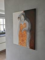 Handgeschilderd modern schilderij afm. 90 cm x 70 cm., Antiek en Kunst, Kunst | Schilderijen | Modern, Ophalen