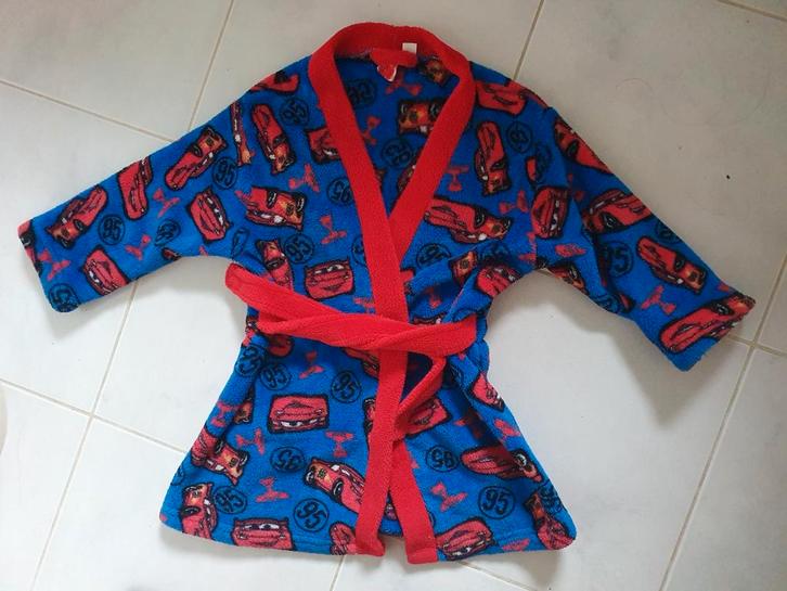 Warme blauwe kinder badjas ochtendjas DISNEY Cars maat 92, Kinderen en Baby's, Kinderkleding | Maat 92, Zo goed als nieuw, Jongen