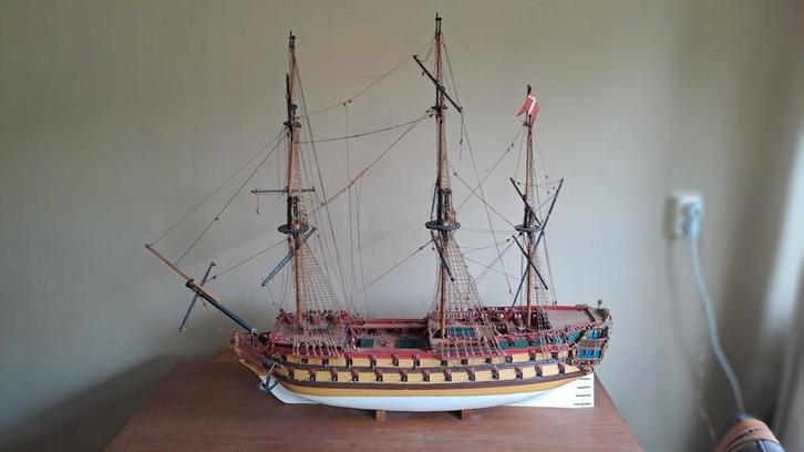 Antiek Modelschip Zeilschip, Antiek en Kunst, Antiek | Overige Antiek, Ophalen