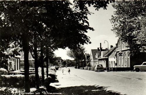 Groeten uit Witmarsum - dorpsgezicht auto - ongelopen, Verzamelen, Ansichtkaarten | Nederland, Ongelopen, 1920 tot 1940, Ophalen of Verzenden