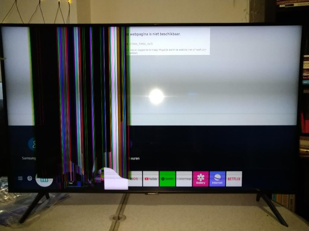 Samsung Qled tv qe43q60tas scherm schade, 50 Hz, Ophalen of Verzenden, Samsung, 100 cm of meer