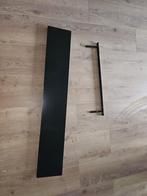 Zwarte wandplank met beugels, Ophalen, Zo goed als nieuw