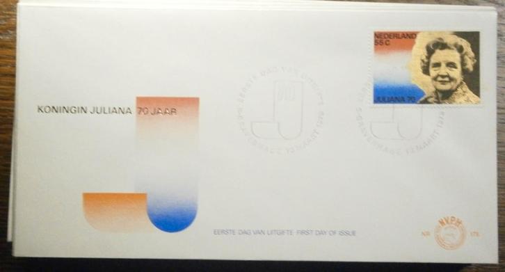 NVPH 173 Koningin Juliana 70 jaar- Den Haag 13-3-1979, Postzegels en Munten, Postzegels | Eerstedagenveloppen, Onbeschreven, Nederland