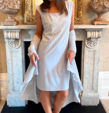 Ribkoff luxe jurk lavendel tint kleine pareltjes detail 38 beschikbaar voor biedingen
