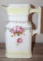 Antieke water kan met rozen decor - Boch, Antiek en Kunst, Antiek | Servies los, Ophalen of Verzenden