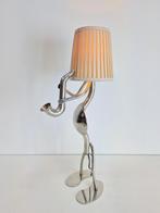 Vintage saxofonist tafellamp RVS handmade uniek lamp ‘70, Ophalen of Verzenden